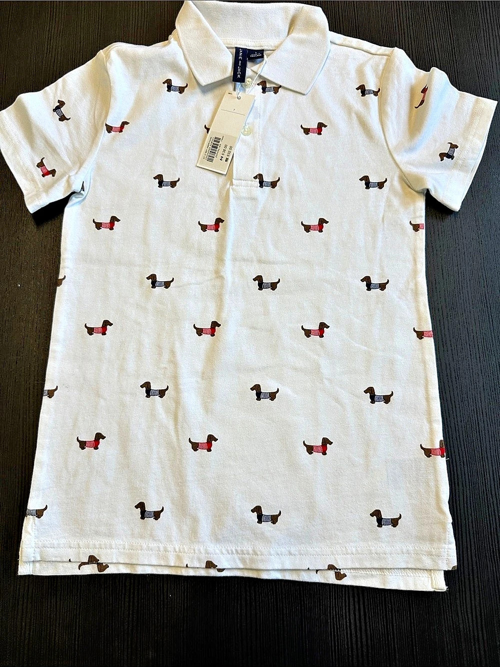 Janie and Jack The Hot Dog Pique Polo Boys Size 7